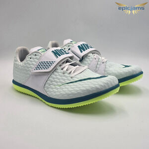 Nike Zoom HJ Elite High Jump Track Spikes FZ9636-100 Men’s Size 10 White Green